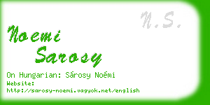 noemi sarosy business card